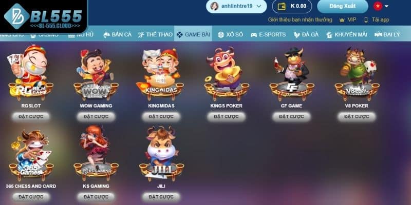 Khám phá nhà phát hành Game Bài đáng tin cậy tại BL555