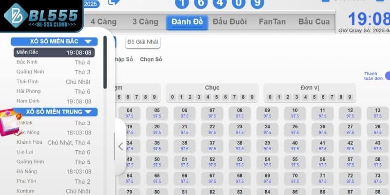 Loại hình Xổ Số BL555 ba miền